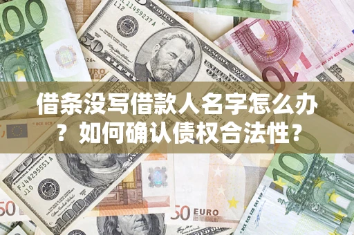 北京借条没写借款人名字怎么办？如何确认债权合法性？
