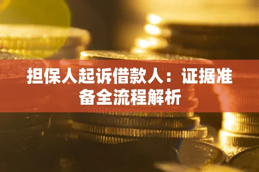 北京担保人起诉借款人：证据准备全流程解析
