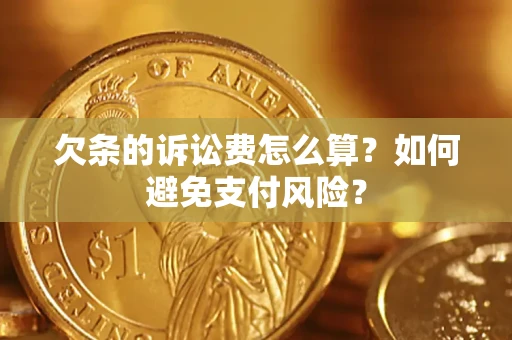 北京欠条的诉讼费怎么算？如何避免支付风险？