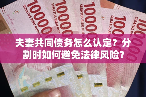 北京夫妻共同债务怎么认定？分割时如何避免法律风险？