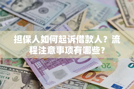 北京担保人如何起诉借款人？流程注意事项有哪些？